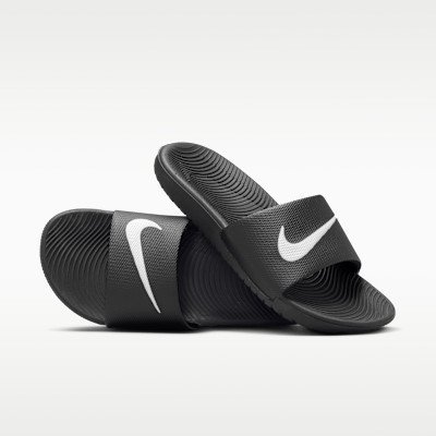 Nike Kawa Younger/Older Kids' Slides - Black/White