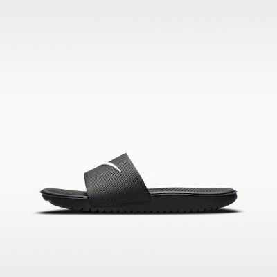 Nike Kawa Younger/Older Kids' Slides - Black/White - Image 2