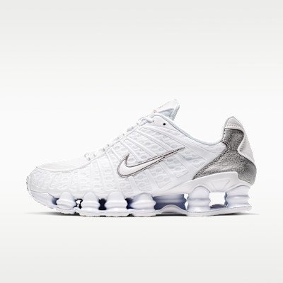 Nike Shox TL Men's Shoes - White/Metallic Silver/Max Orange/White