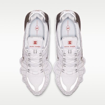 Nike Shox TL Men's Shoes - White/Metallic Silver/Max Orange/White - Image 4
