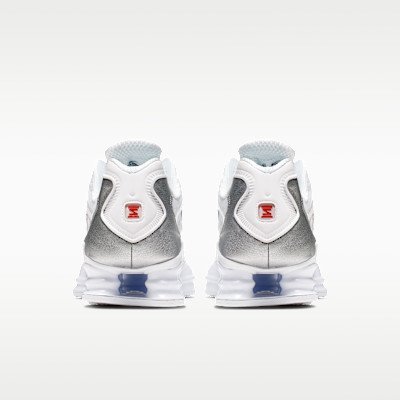 Nike Shox TL Men's Shoes - White/Metallic Silver/Max Orange/White - Image 6