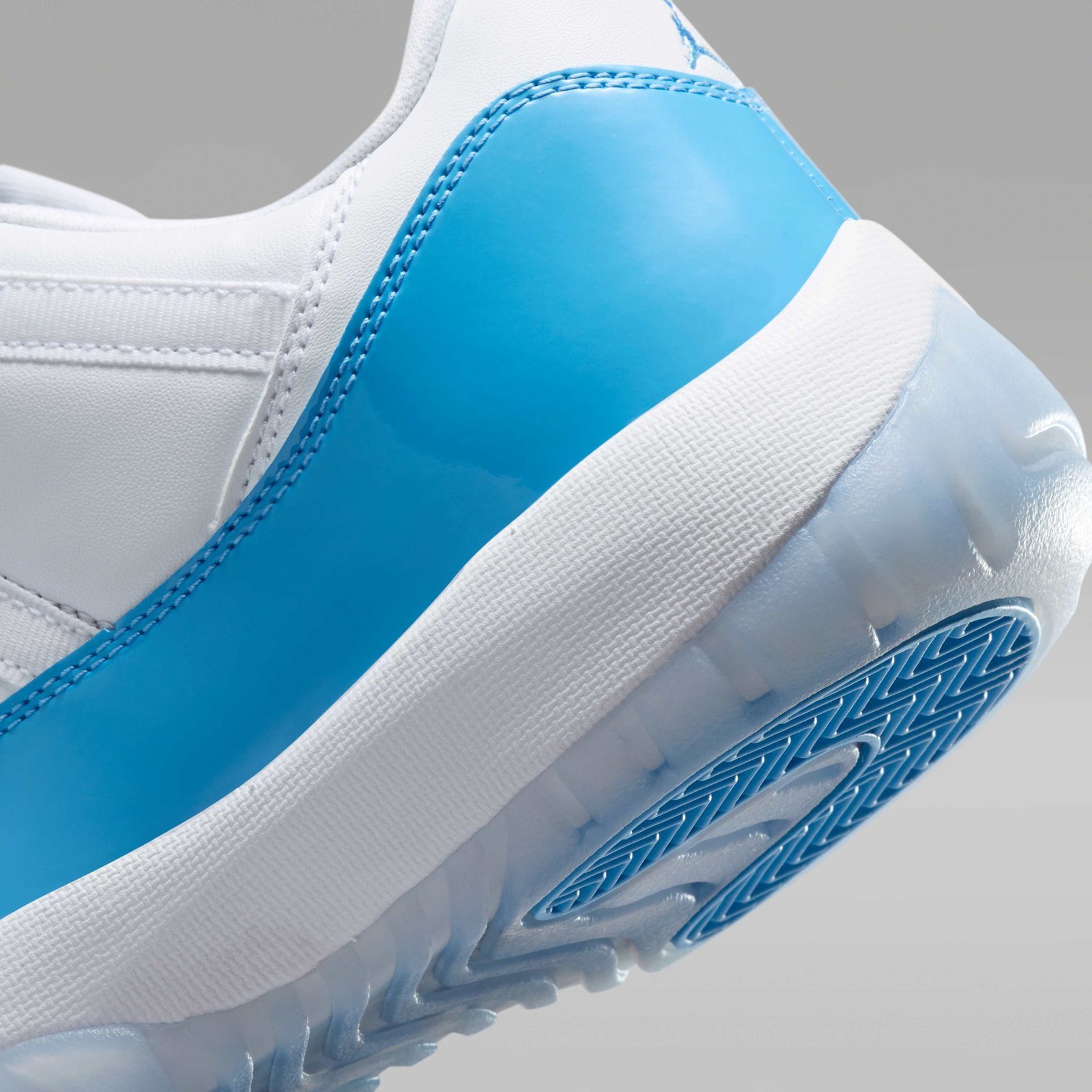 Air Jordan 11 Retro Low 'University Blue' Men's Shoes - White/Black/University Blue - Image 8