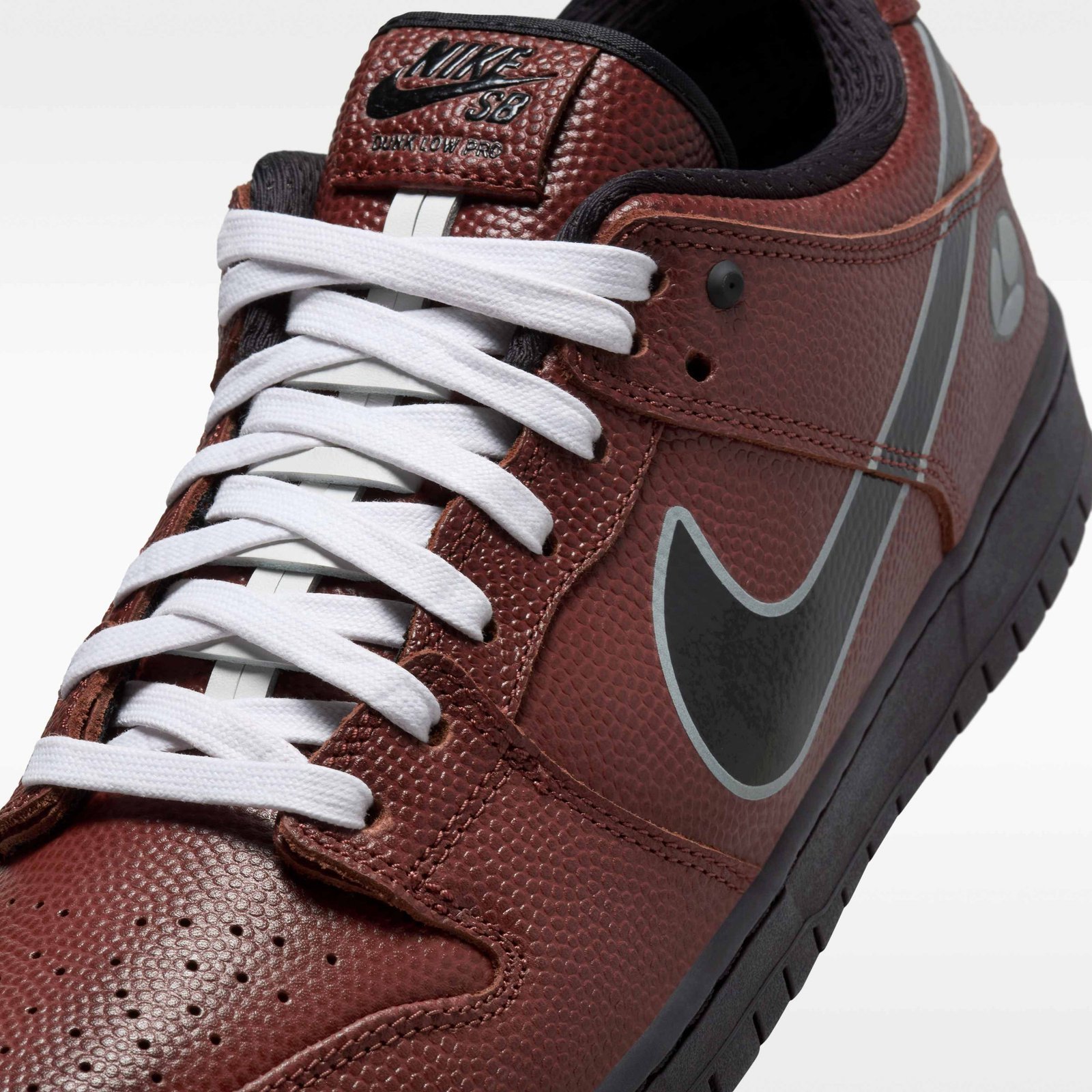 Nike SB Dunk Low Pro Skate Shoes - Dark Pony/Silver/White/Black - Image 7