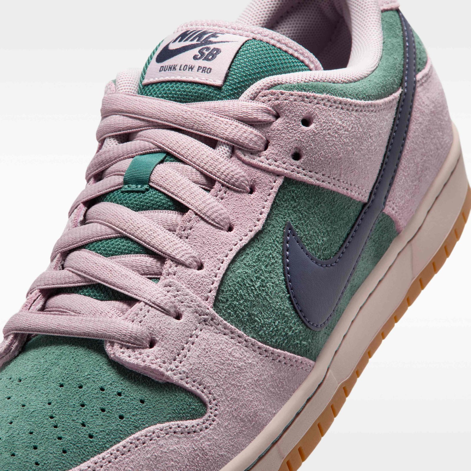 Nike SB Dunk Low Pro Skate Shoes - Mineral Slate/Particle Rose/Silt Red/Dark Raisin - Image 7