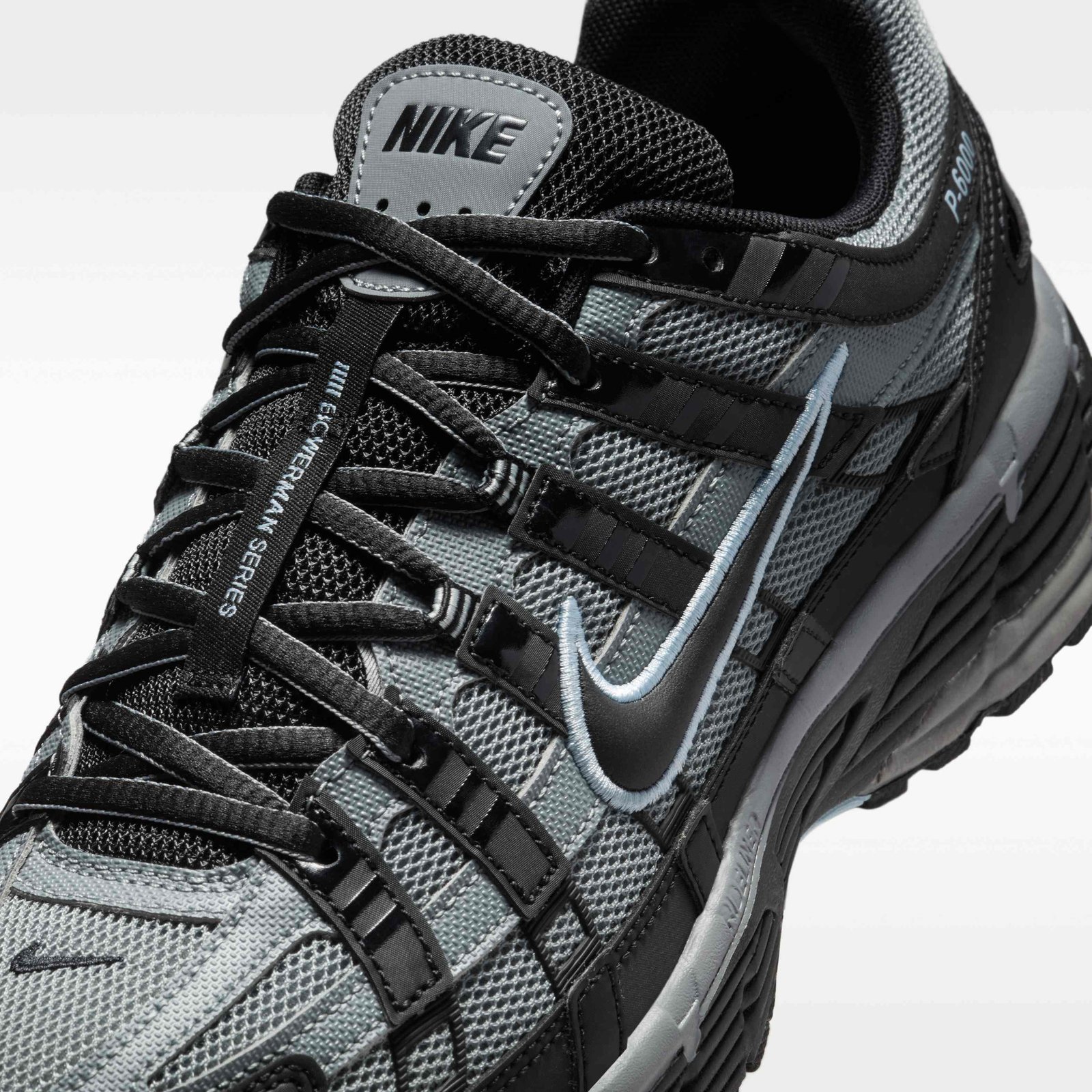 Nike P-6000 Tech Men's Shoes - Black/Cool Grey/Celestine Blue/Black - Image 7