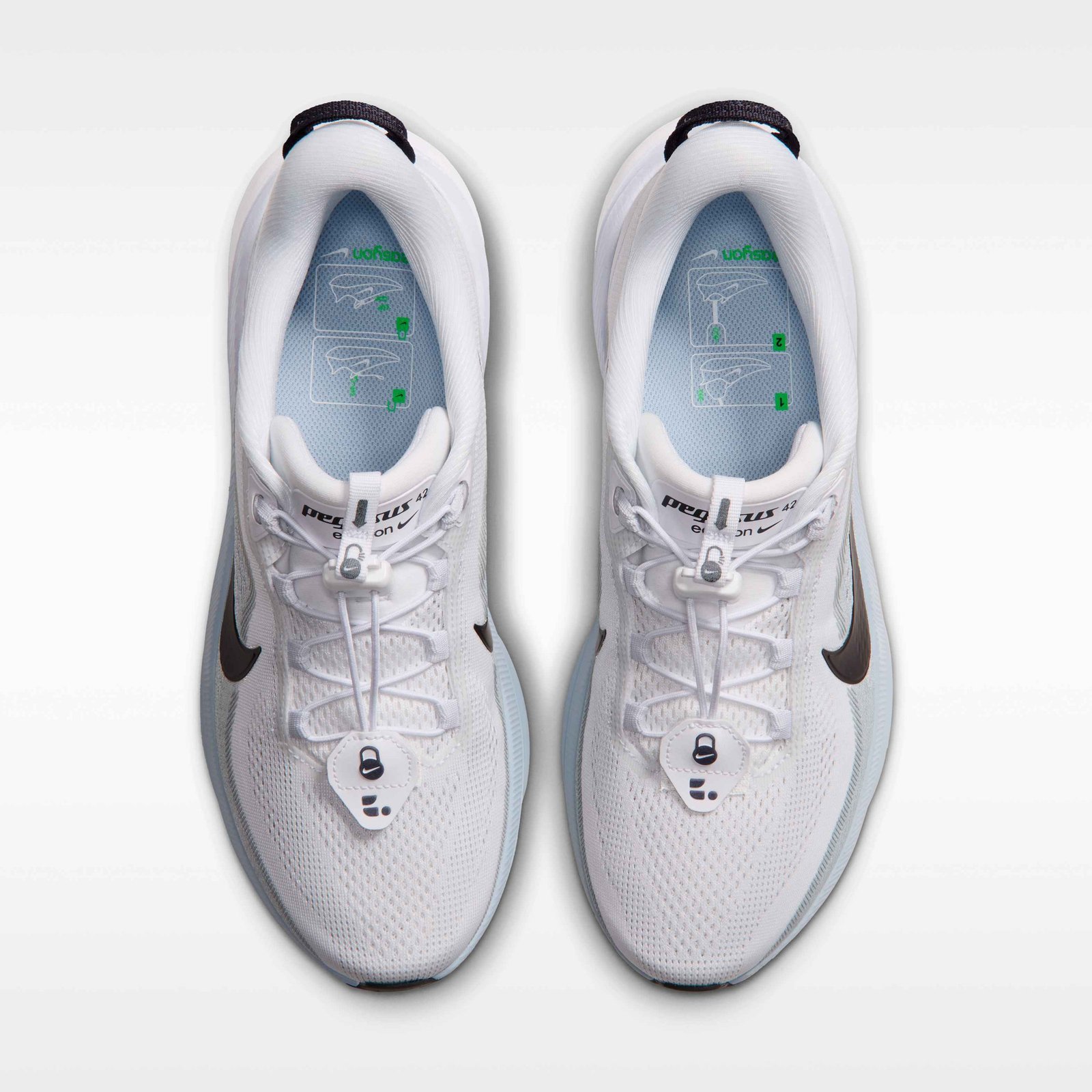 Nike Pegasus 42 EasyOn Men's Road-Running Shoes - White/Football Grey/Black/Gridiron - Image 4