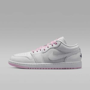 Air Jordan 1 Low SE Men's Shoes - Summit White/Light Arctic Pink/Silver