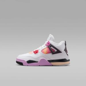 Jordan 4 Retro 'Comic' Younger Kids' Shoes - Off-White/Anthracite/Fire Pink/Fire Pink