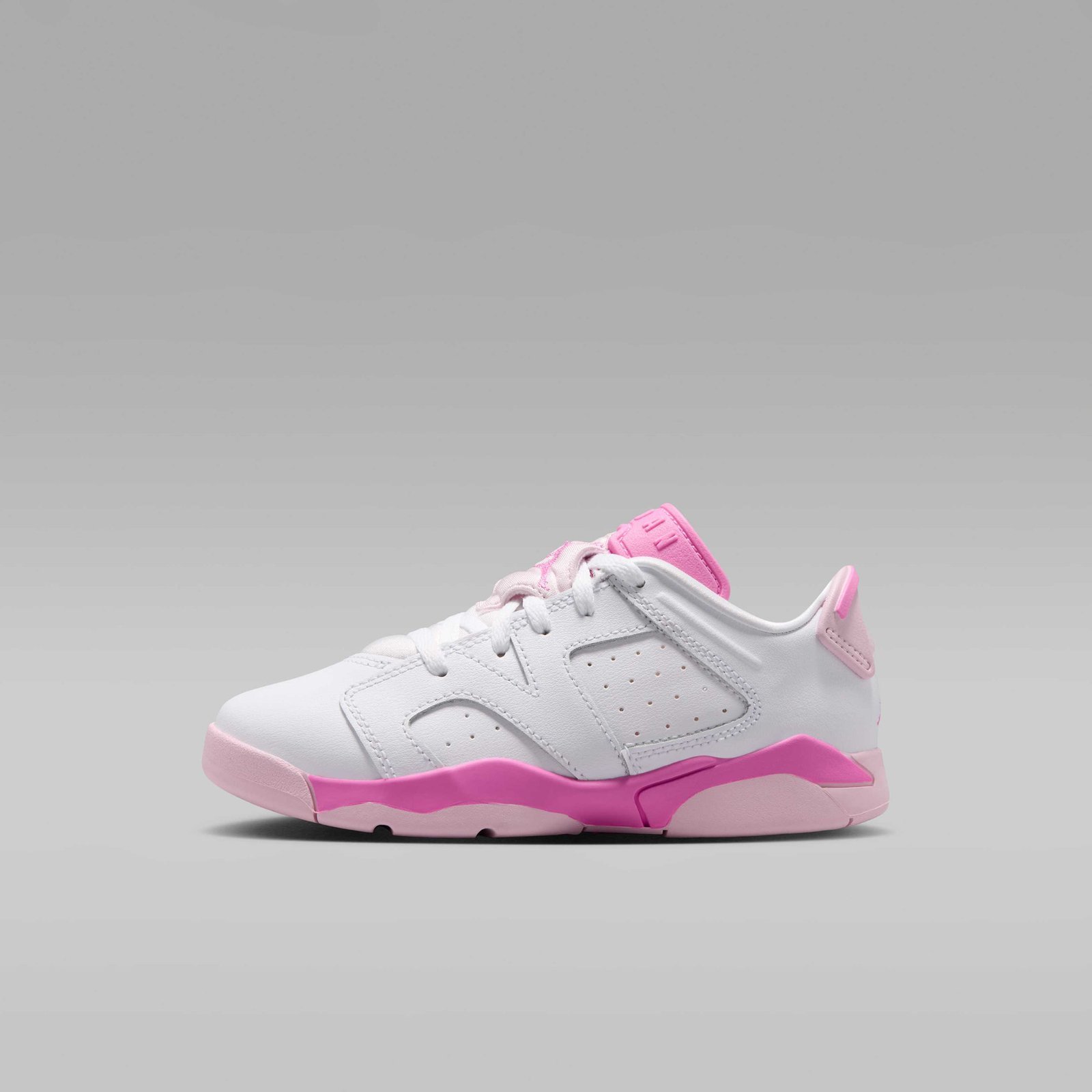Jordan 6 Retro Low Younger Kids' Shoes - White/Pink Foam/Playful Pink