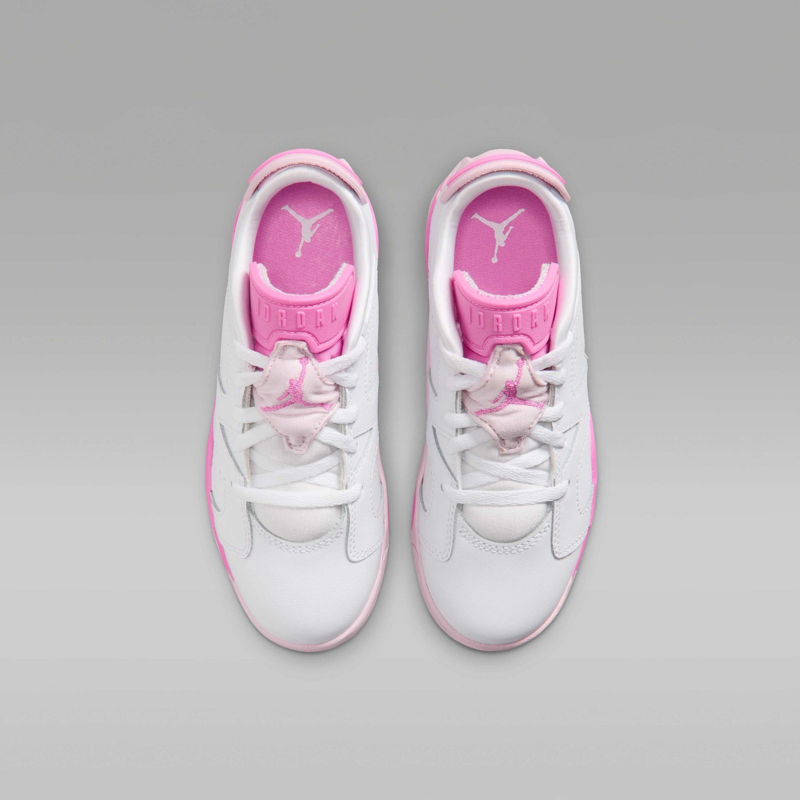 Jordan 6 Retro Low Younger Kids' Shoes - White/Pink Foam/Playful Pink - Image 4