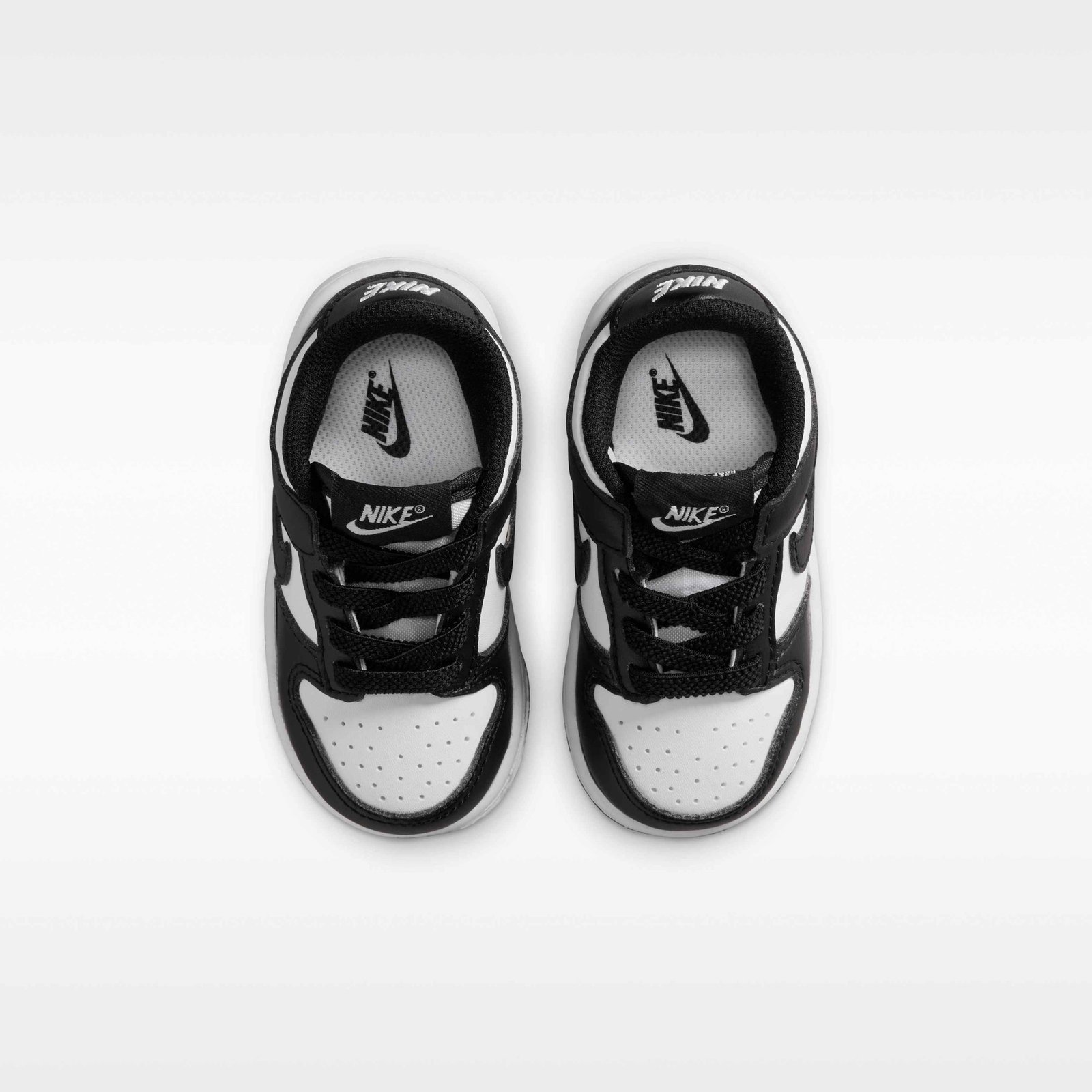 Nike Dunk Low Baby/Toddler Shoes - White/White/Black - Image 4
