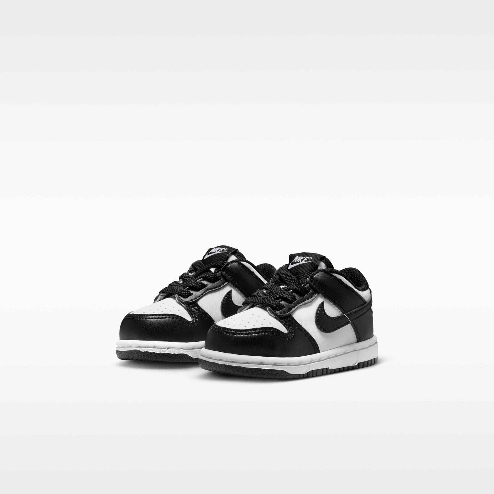 Nike Dunk Low Baby/Toddler Shoes - White/White/Black - Image 5