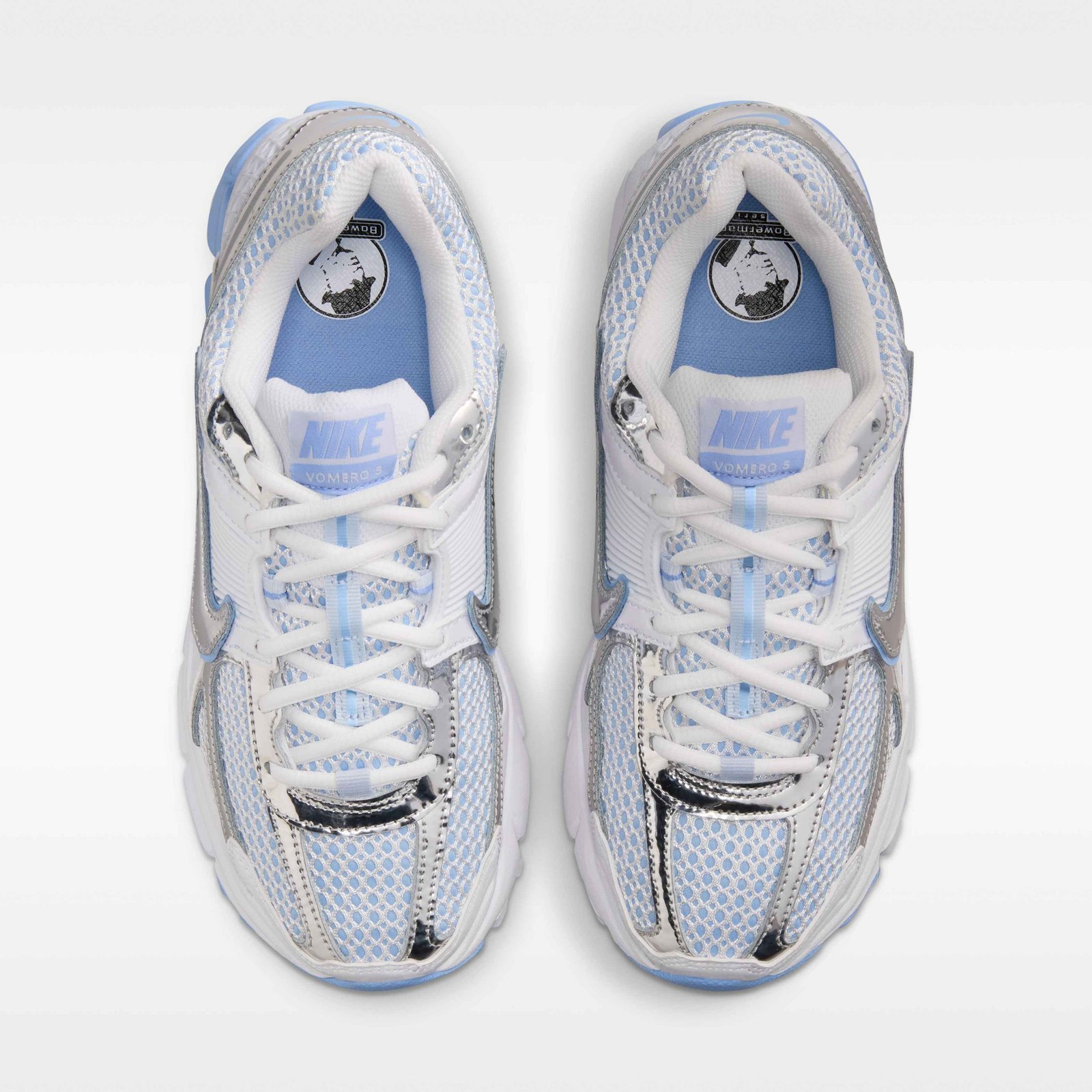 Nike Zoom Vomero 5 Women's Shoes - White/Aluminium/Football Grey/Metallic Silver - Image 4