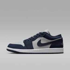 Air Jordan 1 Low Men's Shoes - Obsidian/Grey Fog/Pink Foam/Obsidian