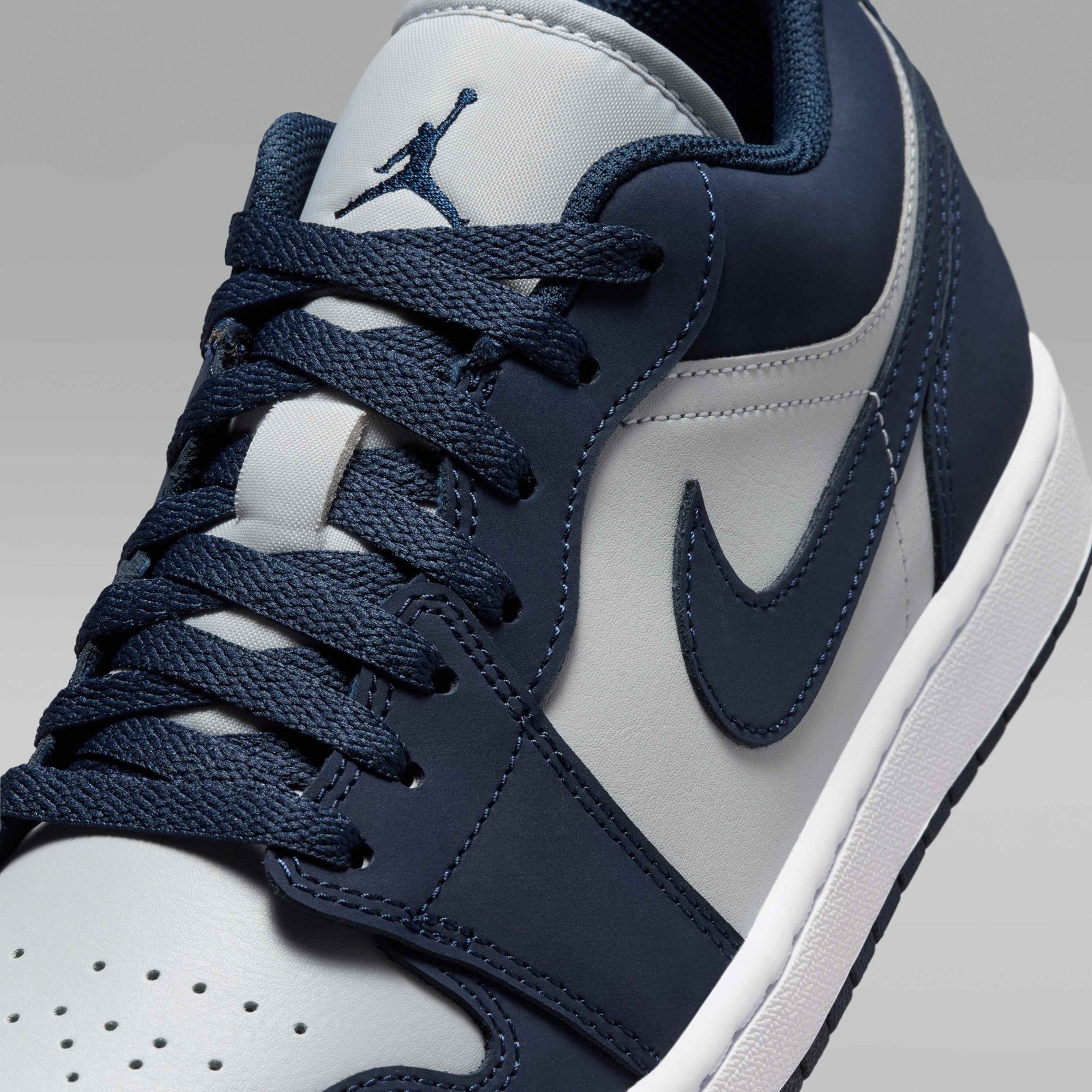 Air Jordan 1 Low Men's Shoes - Obsidian/Grey Fog/Pink Foam/Obsidian - Image 7