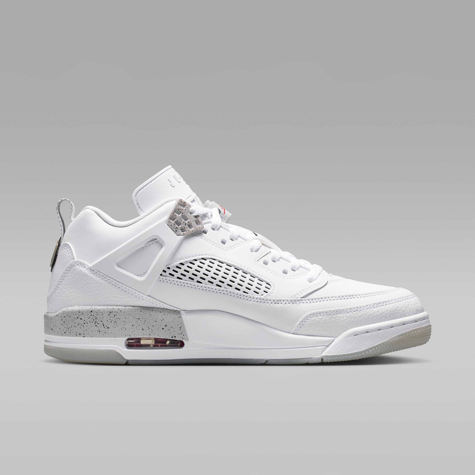 Jordan Spizike Low Men's Shoes - White/Grey Fog/Fire Red/Black - Image 3