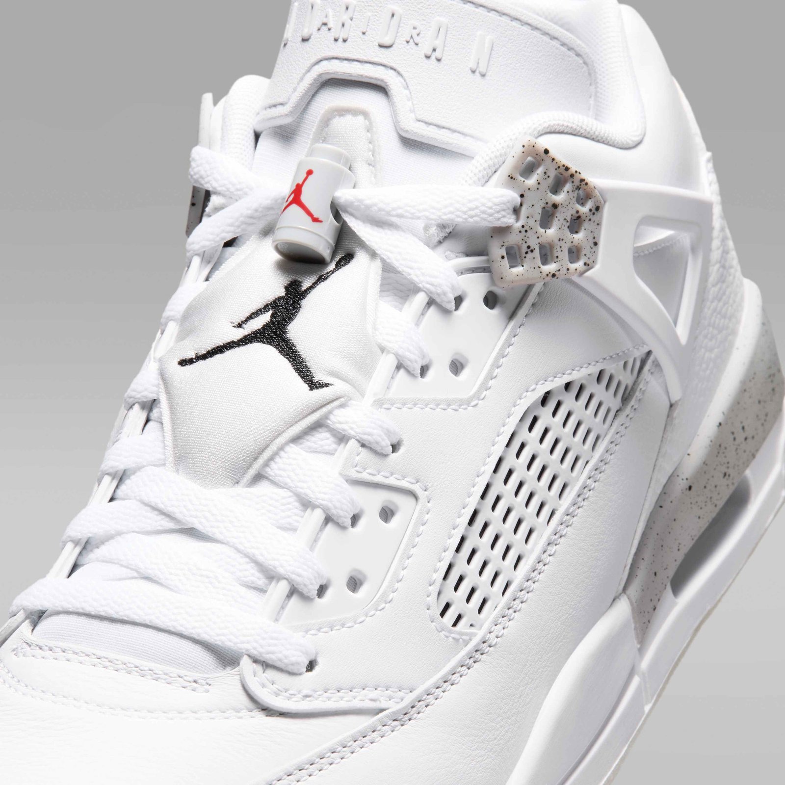 Jordan Spizike Low Men's Shoes - White/Grey Fog/Fire Red/Black - Image 7