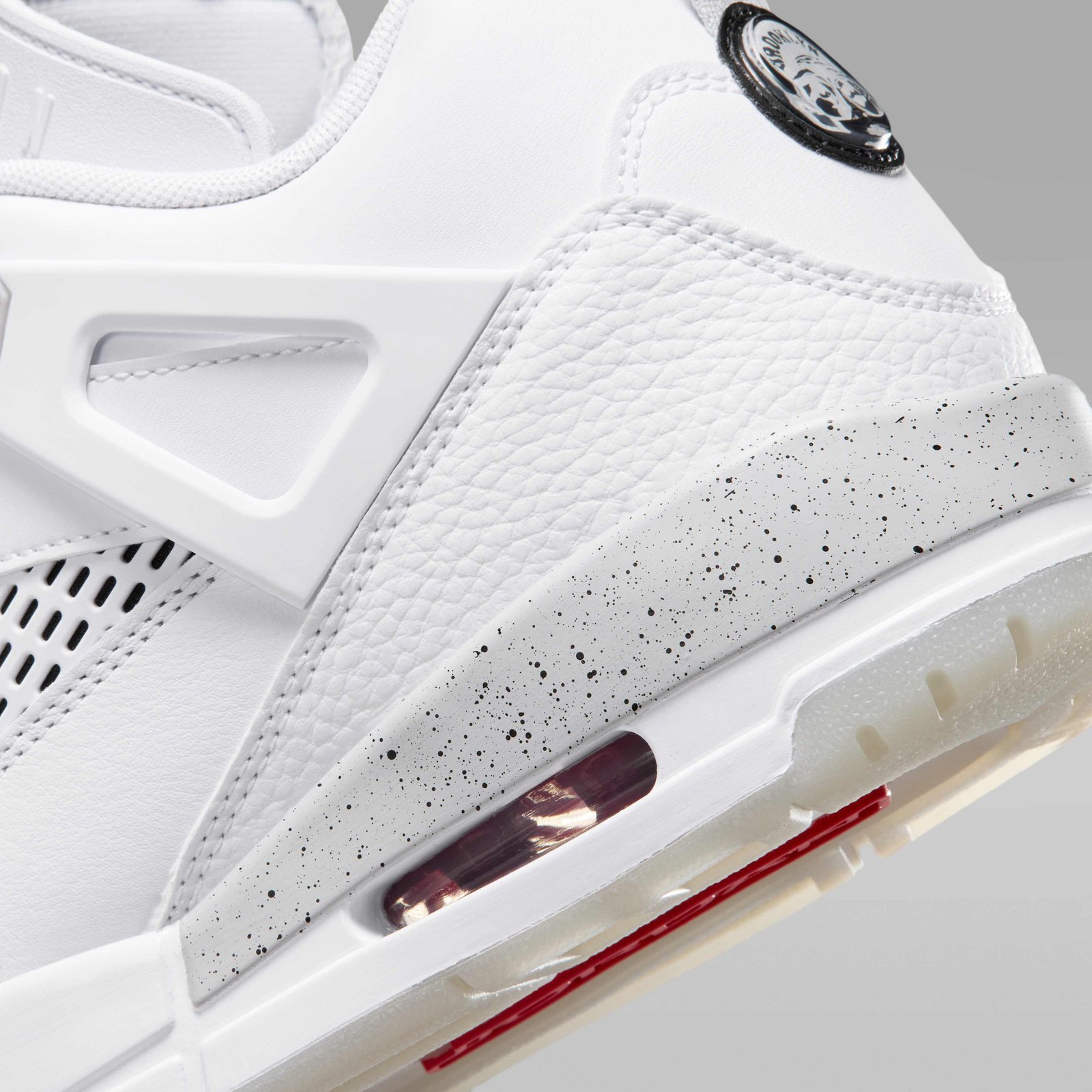 Jordan Spizike Low Men's Shoes - White/Grey Fog/Fire Red/Black - Image 8