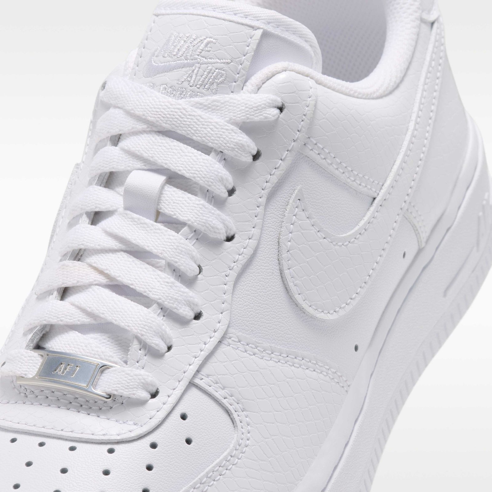 Nike Air Force 1 '07 Women's Shoes - White/Metallic Silver/White - Image 7
