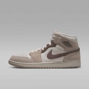Air Jordan 1 Mid SE Men's Shoes - Phantom/Cream II/Mink Brown
